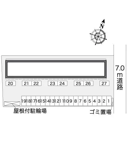 ★手数料０円★宗像市陵厳寺１丁目 月極駐車場